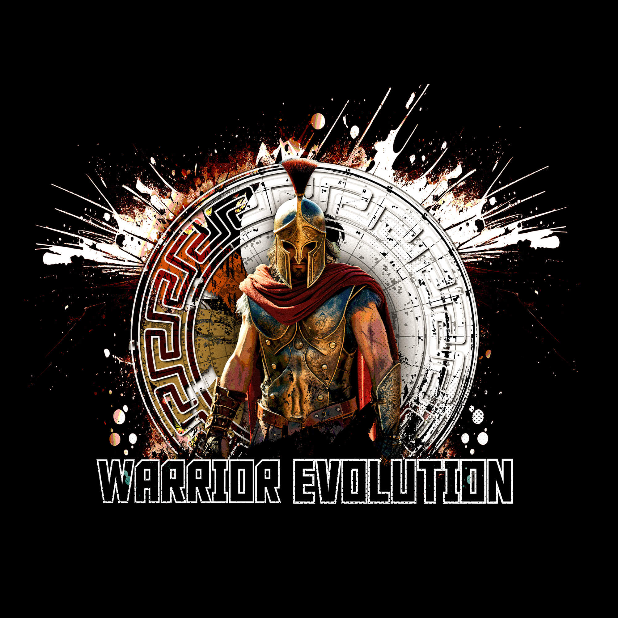 Example Custom Digital Artwork graphic design Services for jiu jitsu academies warrior evolution by Eagr Ones